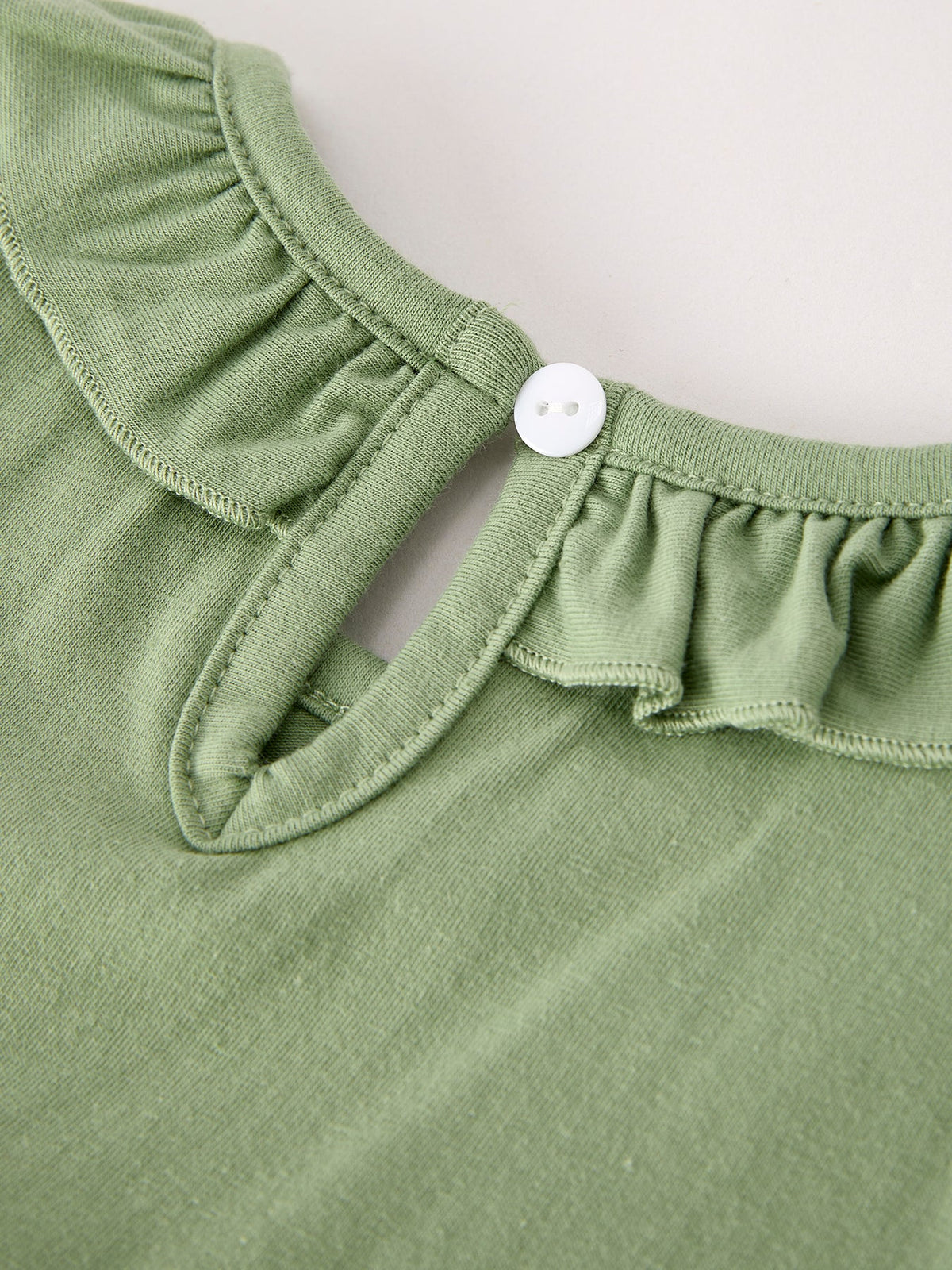 Fall Thanksgiving Chicken Smock Embroidered Green Baby Girl Dress