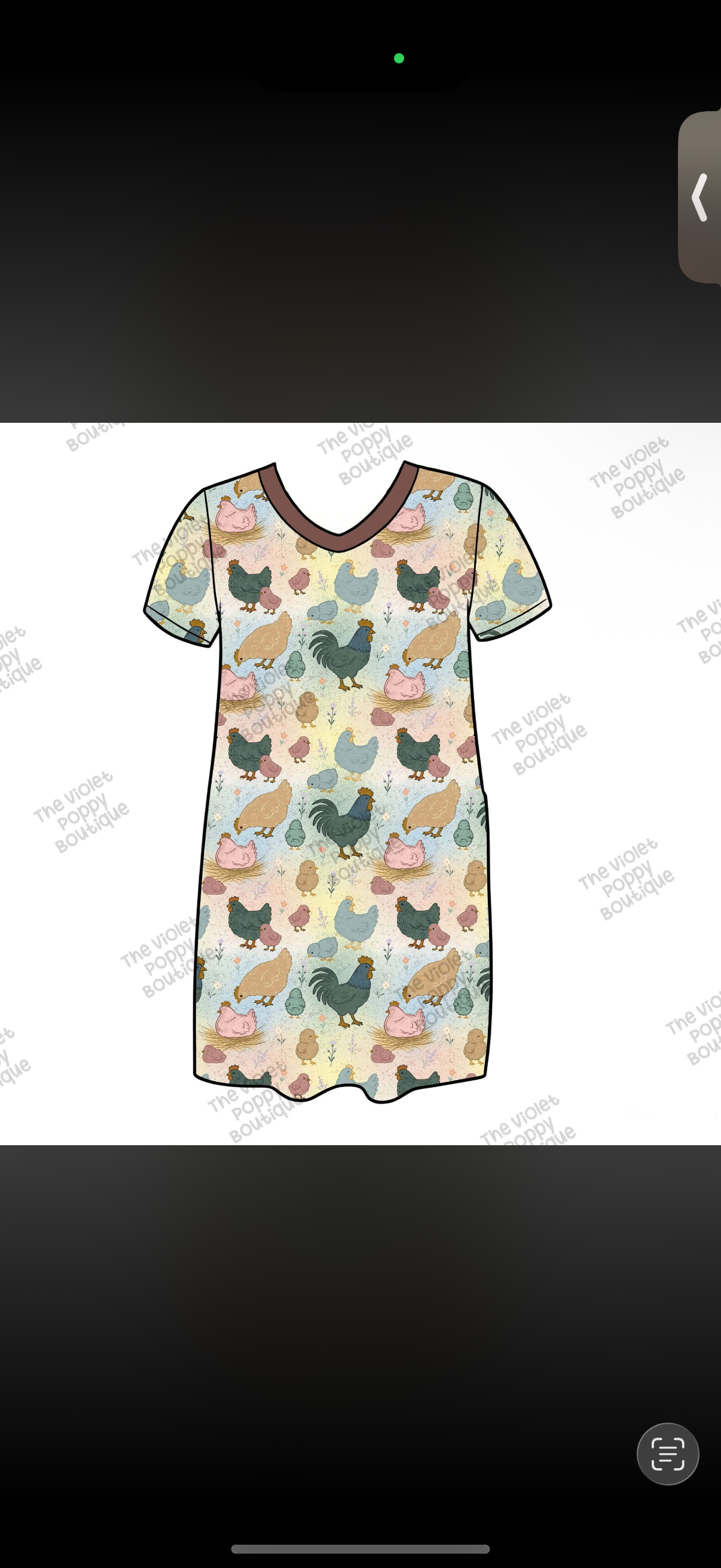 Bamboo Nightgown- Chickens