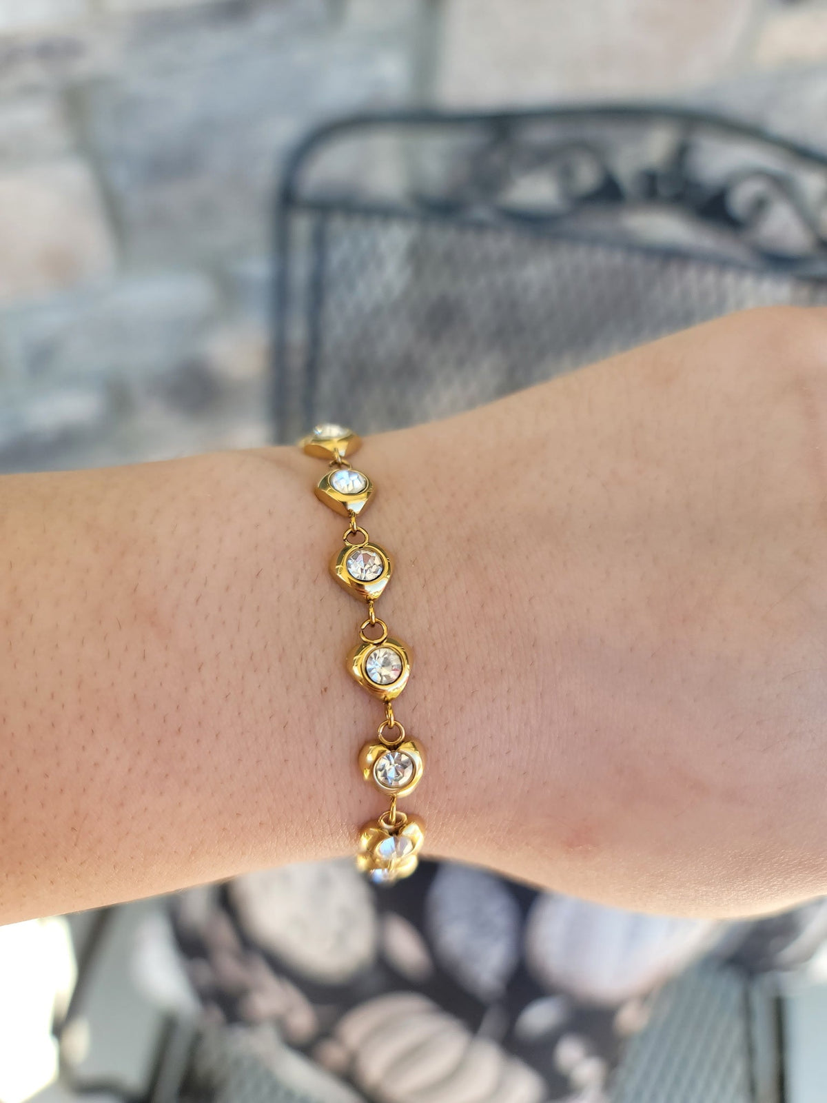 Juliette Waterproof Crystal Heart Bracelet