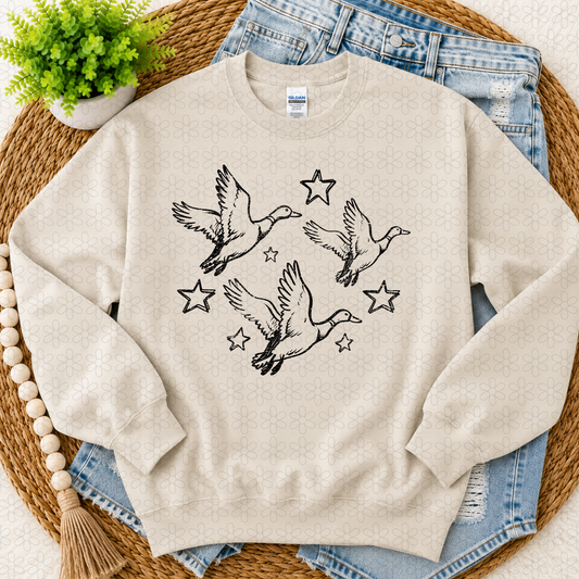 Ducks and stars (BLACK 0R WHITE)