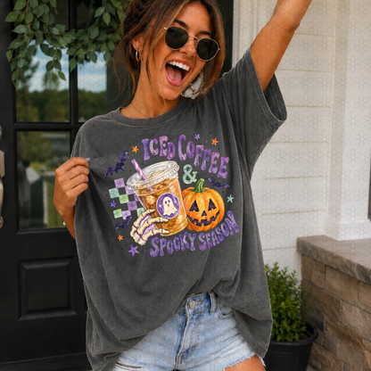 Iced coffee and spooky season