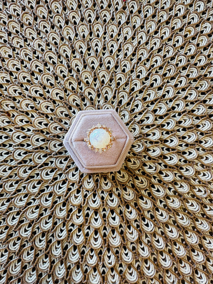 Elara Opal Champagne Gold Ring