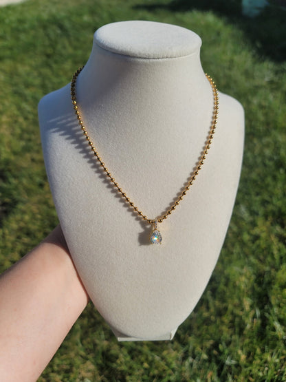 Seraphina Waterproof Crystal Teardrop Necklace