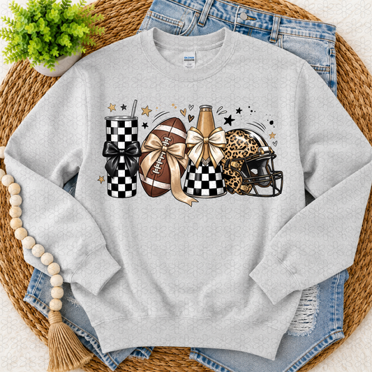 Checkered leopard football