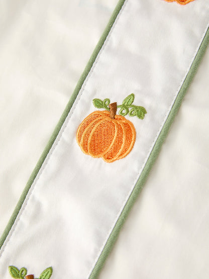 Thanksgiving & Halloween Pumpkin Applique Boy's Set