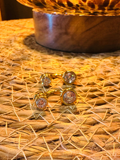Celeste Waterproof Crystal Ear Jacket Earrings-Gold