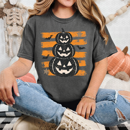 Stacked pumpkins