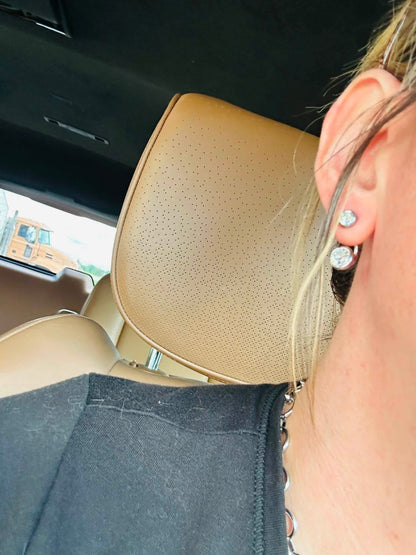 Celeste Waterproof Crystal Ear Jacket Earrings-Silver
