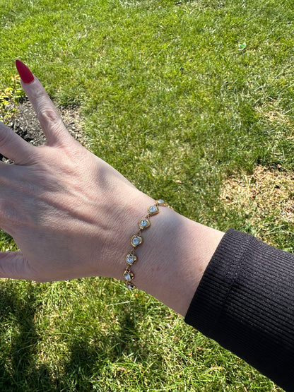 Juliette Waterproof Crystal Heart Bracelet