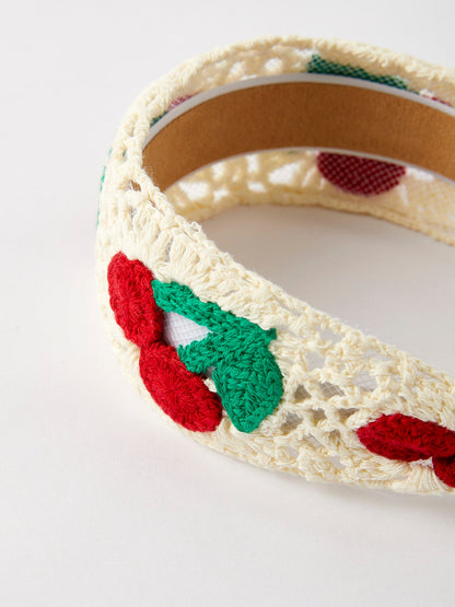 Sweet Cherry Crochet Headband