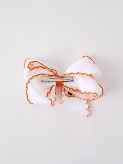 Halloween Pumpkin Bow Hairpin