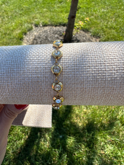 Juliette Waterproof Crystal Heart Bracelet