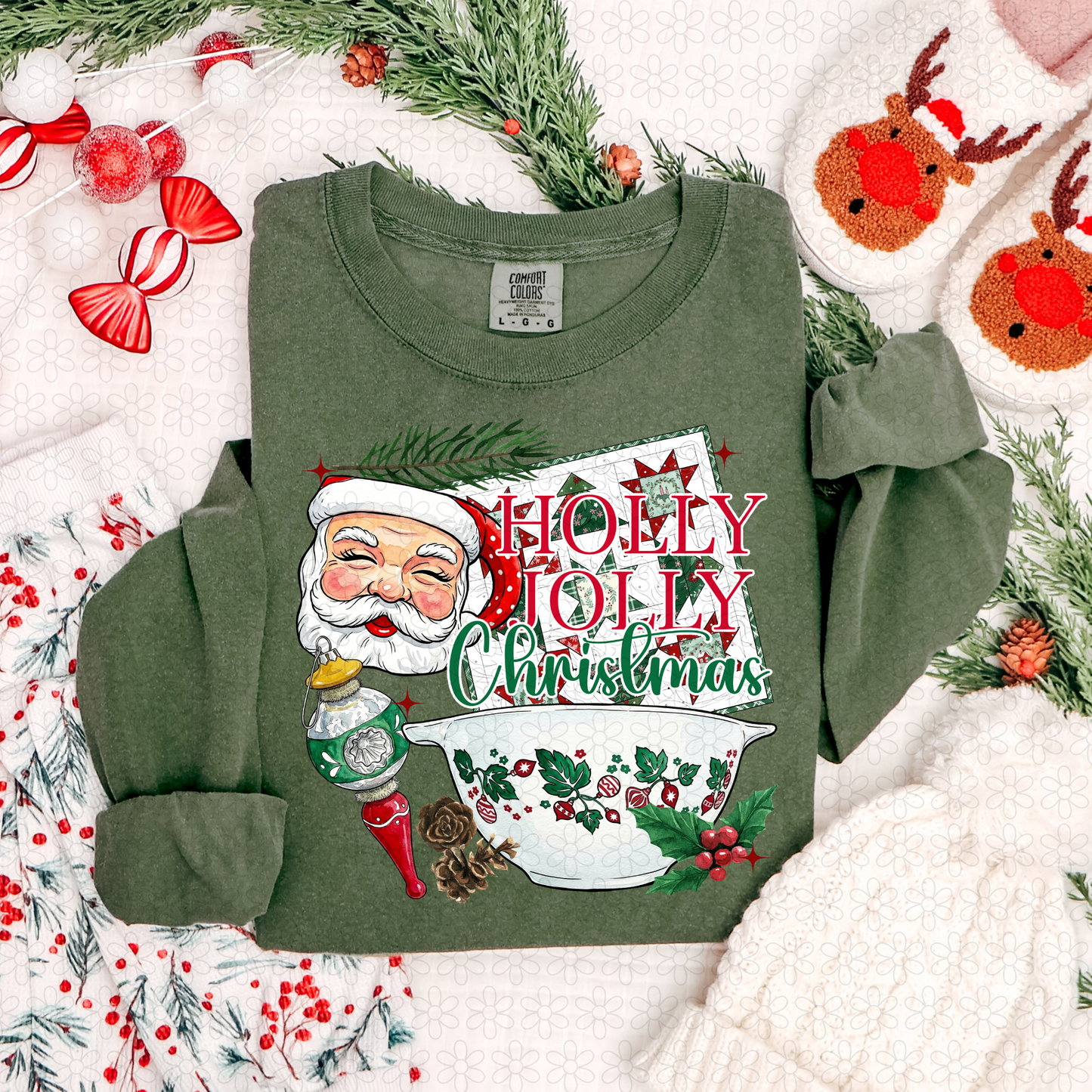 Vintage holly jolly Christmas
