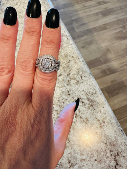 Alessia 3 Piece Grand Halo Ring Set