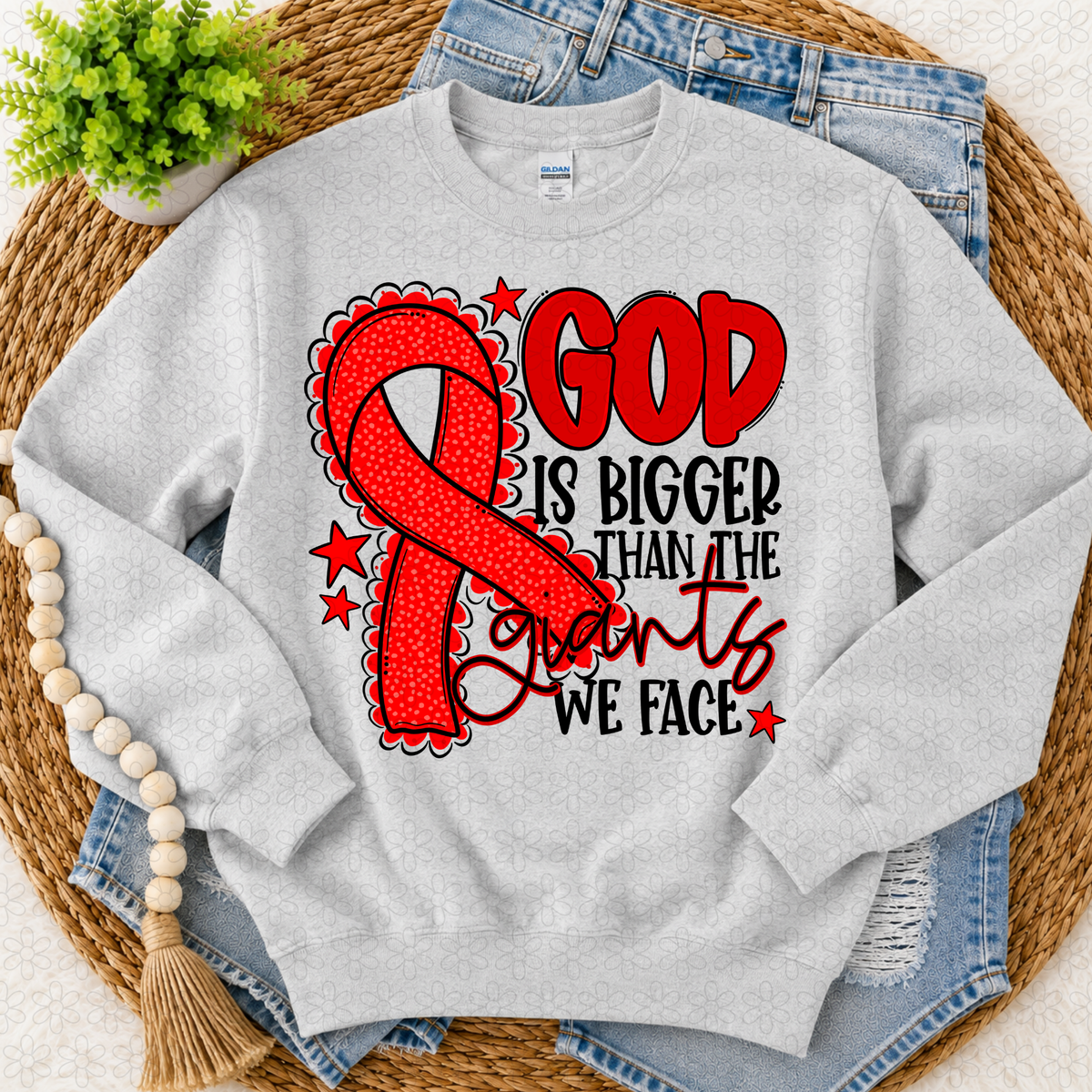 God is bigger (choose your ribbon color)