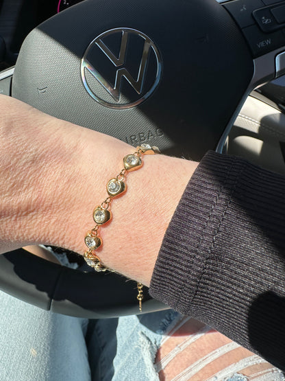 Juliette Waterproof Crystal Heart Bracelet