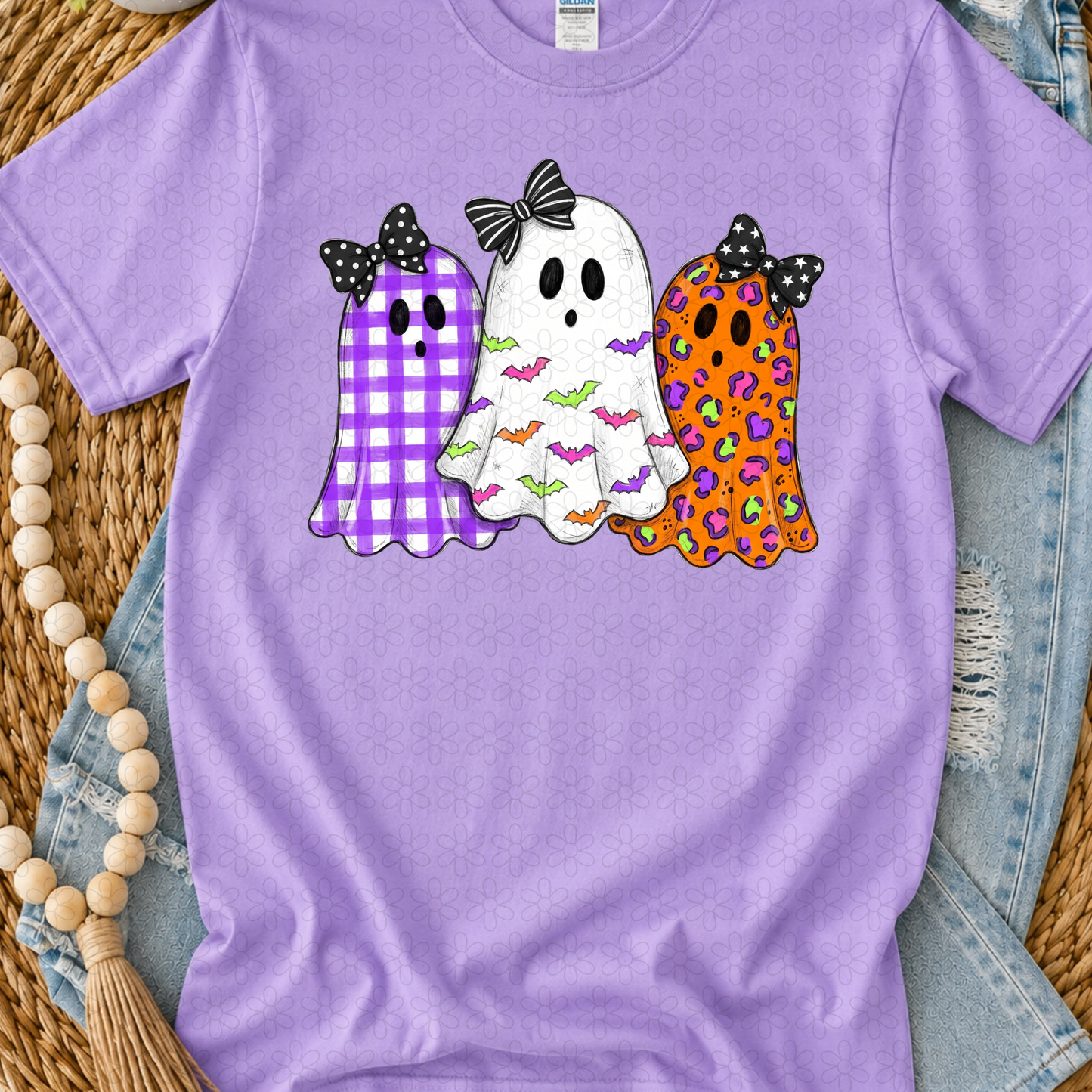 Purple checkered ghost trio