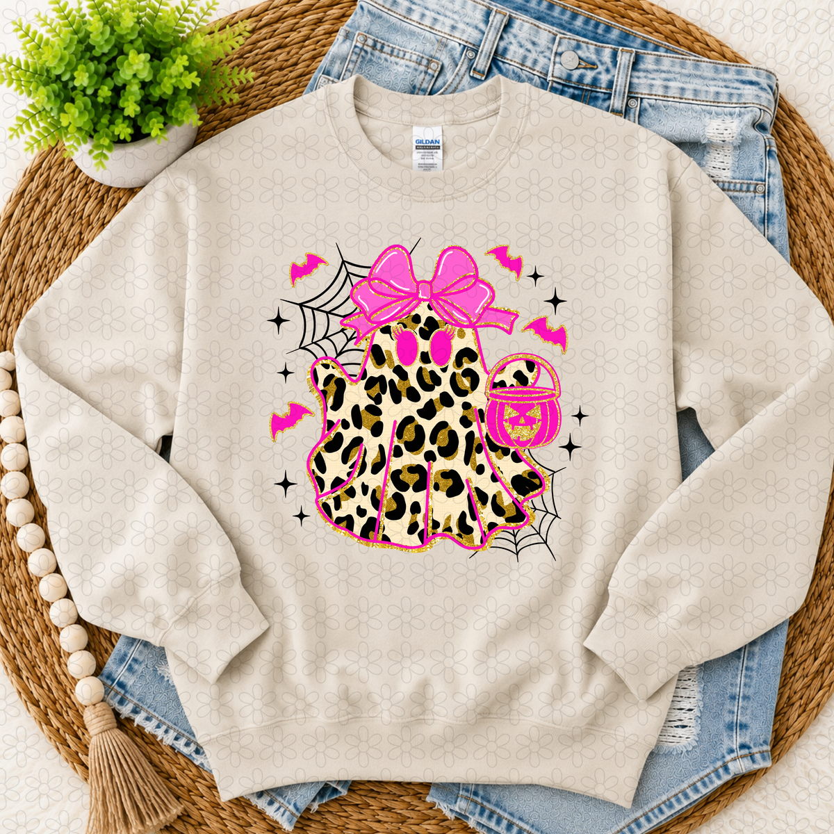 Preppy Leopard Pink Ghost