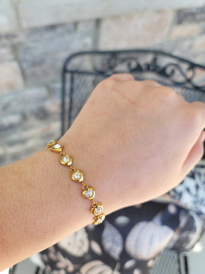 Juliette Waterproof Crystal Heart Bracelet