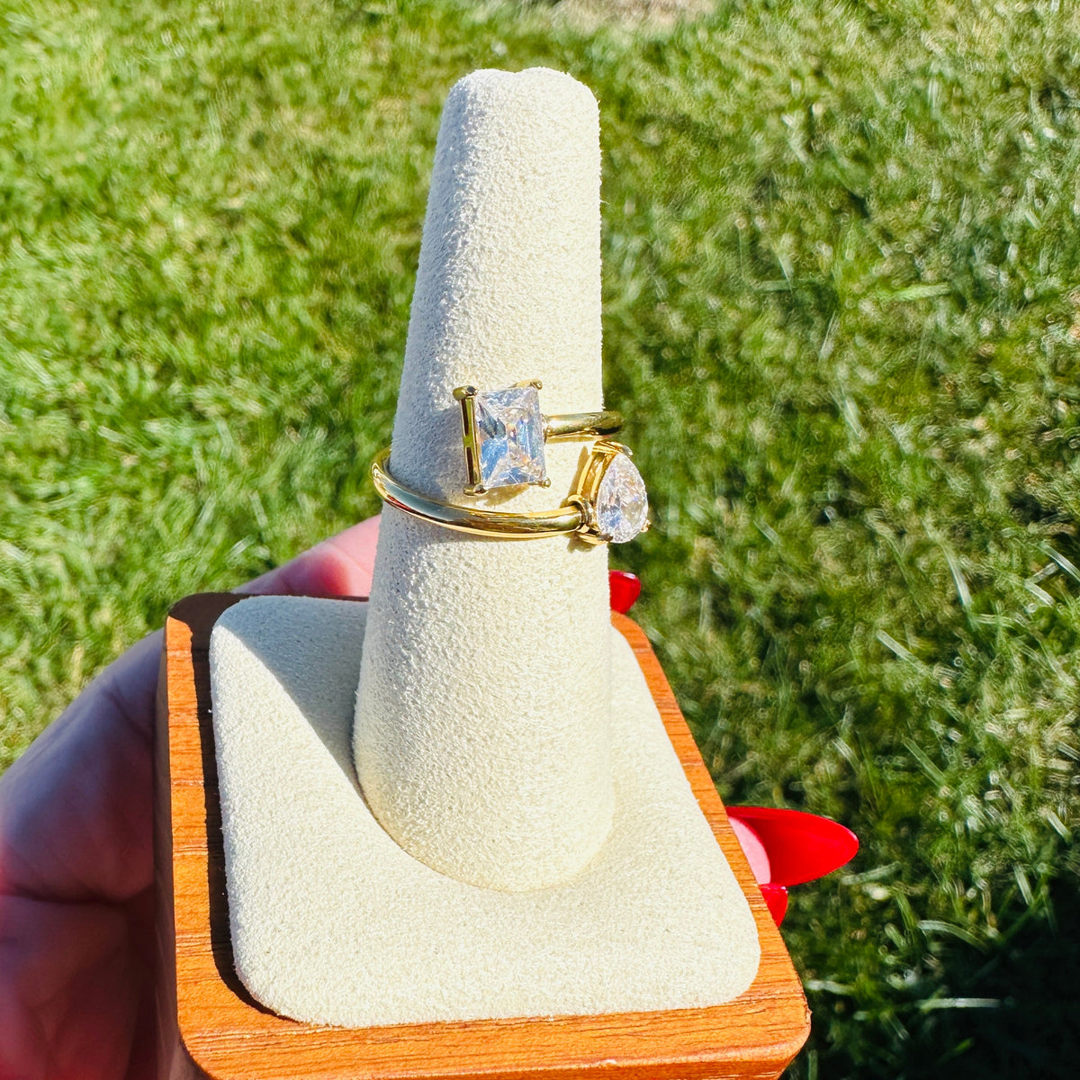 Vienne Waterproof Crystal Bypass Ring