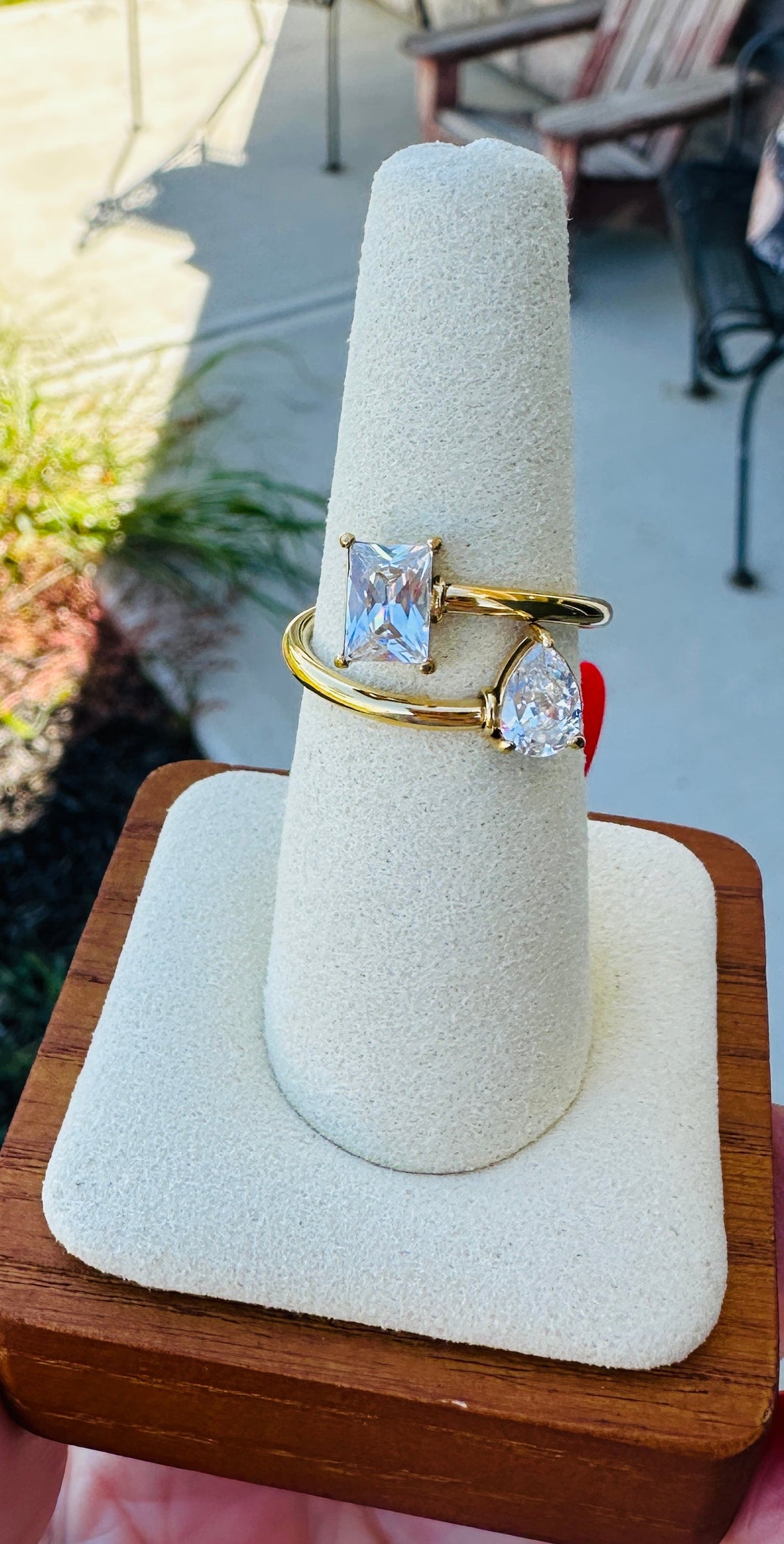 Vienne Waterproof Crystal Bypass Ring