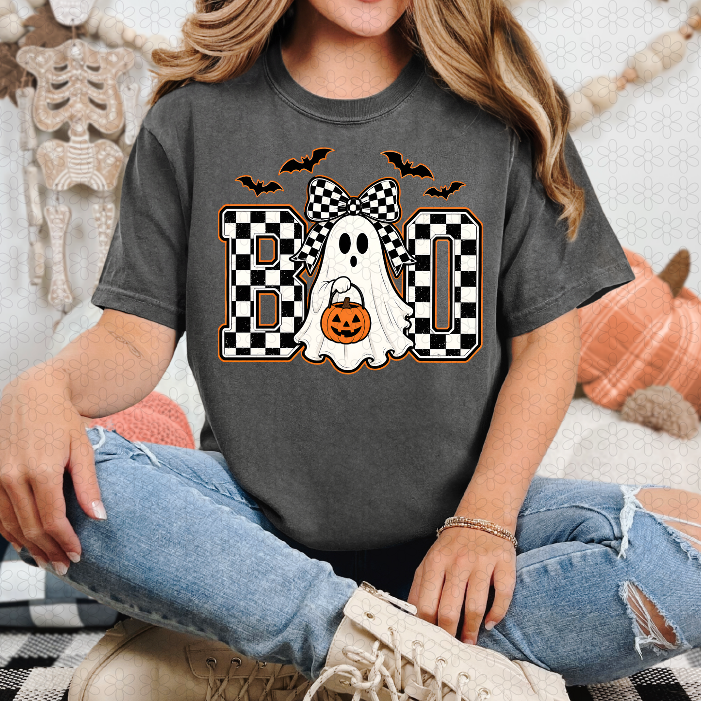 Checkered boo ghost