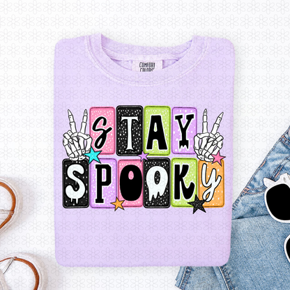 Stay spooky peace sign