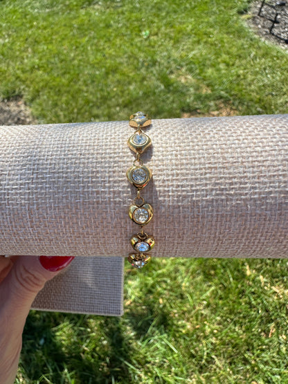 Juliette Waterproof Crystal Heart Bracelet