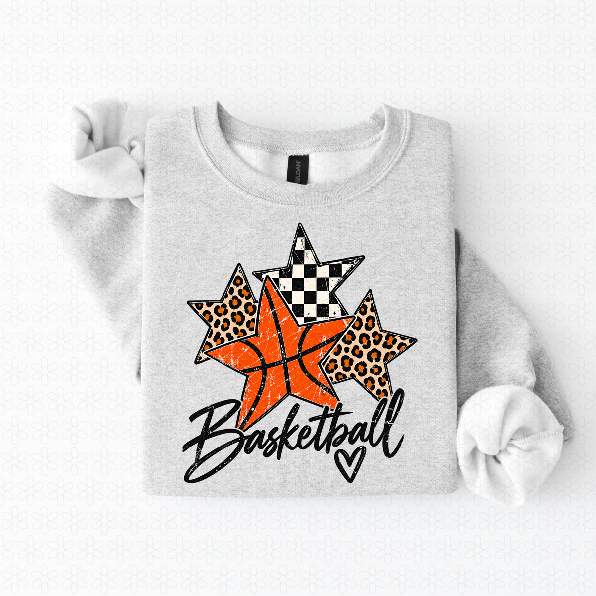 Distressed basketball stars