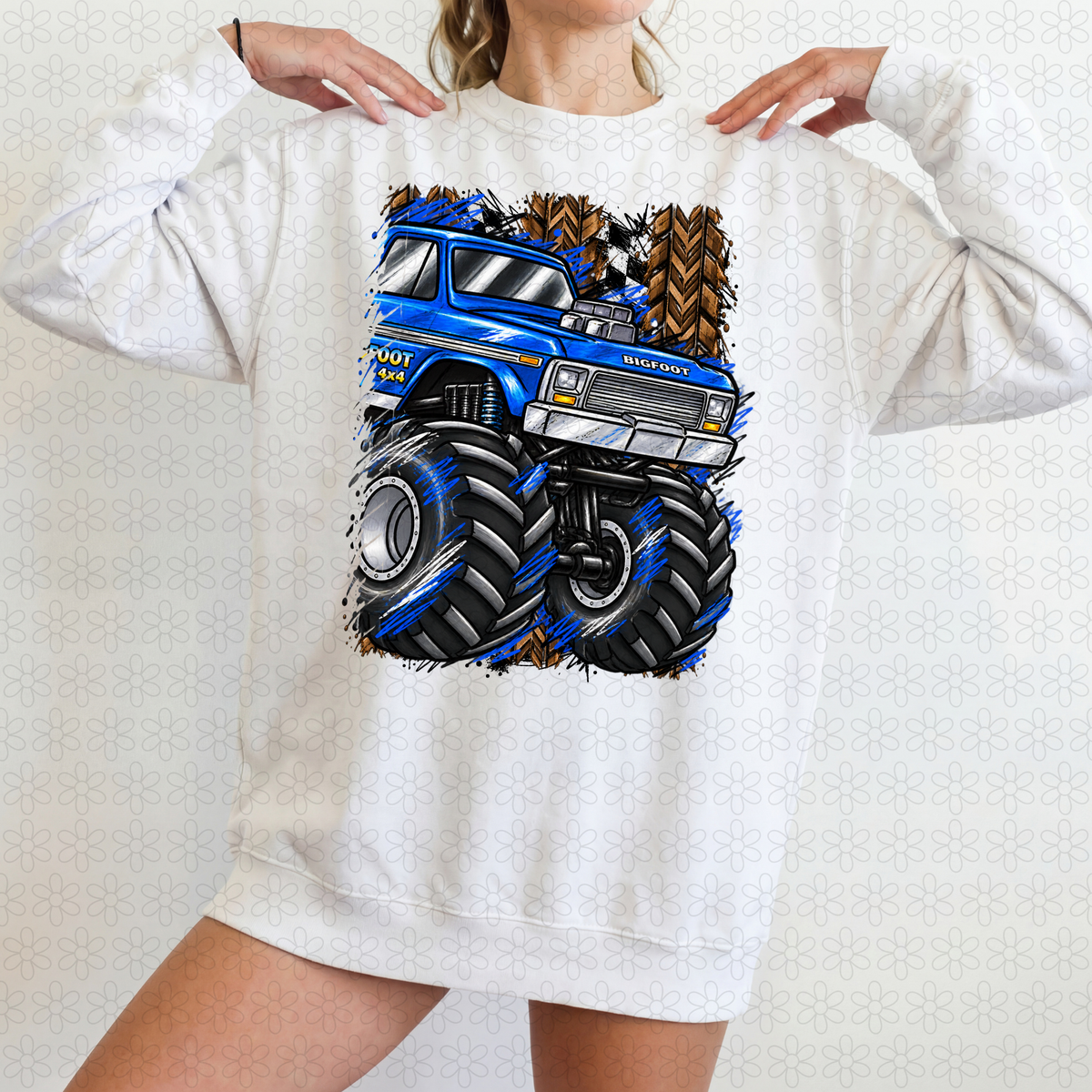 Monster truck with mud tracks (choose your truck)