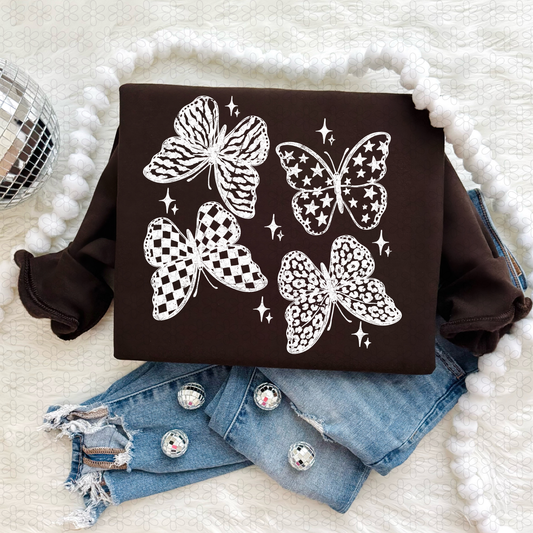Butterflies (black or white)