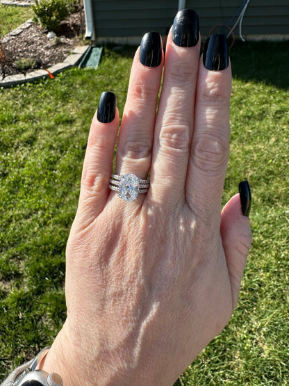 Aveline Oval Luxe 3 Piece Ring Set