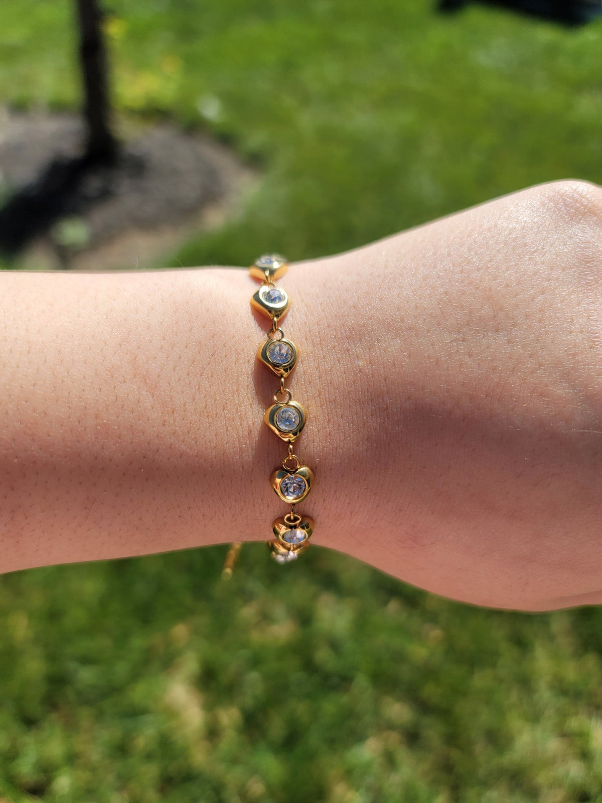 Juliette Waterproof Crystal Heart Bracelet