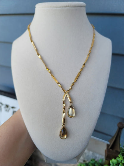 Sorelle Waterproof Double Teardrop Necklace