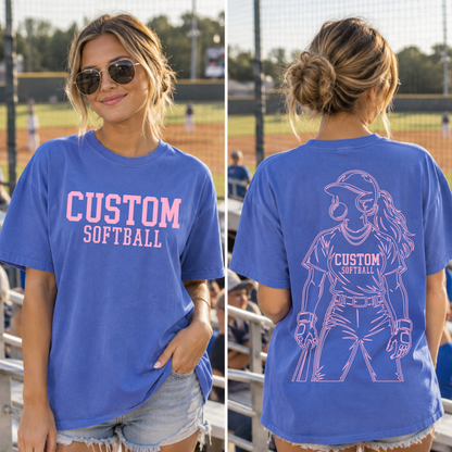 CUSTOM BASEBALL OR SOFTBALL TEAM NAME (FRONT AND BACK IMAGE)