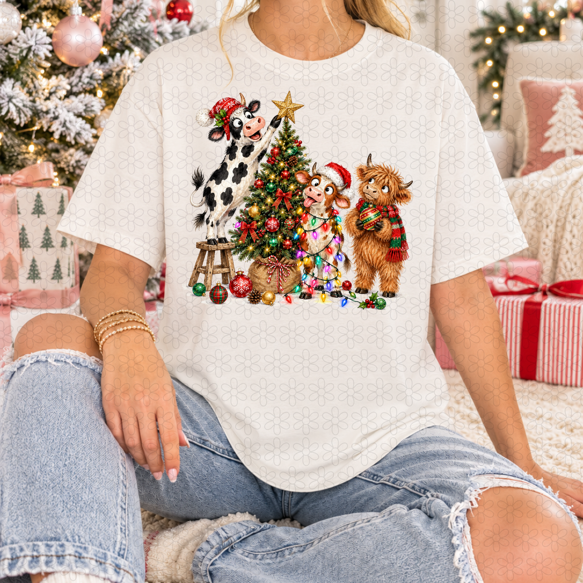 Christmas cows