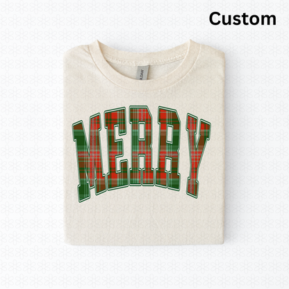 Christmas plaid custom font (any word)