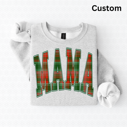 Christmas plaid custom font (any word)