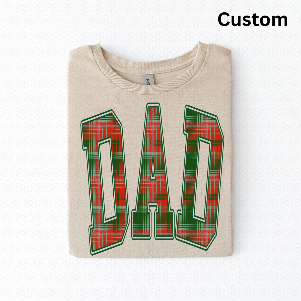Christmas plaid custom font (any word)