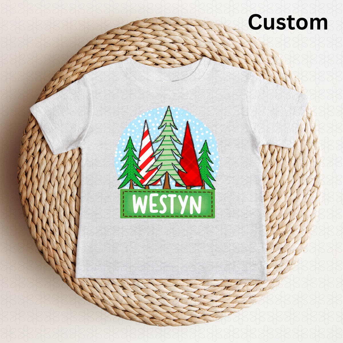 Christmas trees nameplate custom