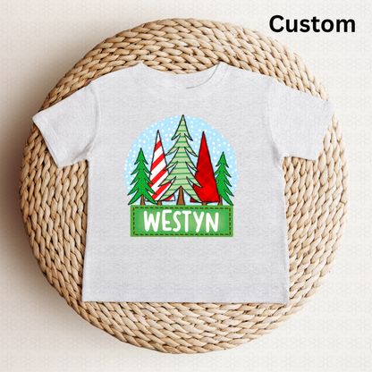 Christmas trees nameplate custom