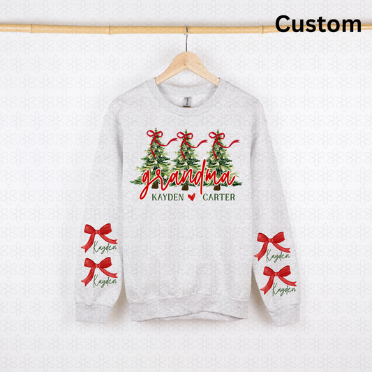 Custom Christmas trees (sleeves and front)