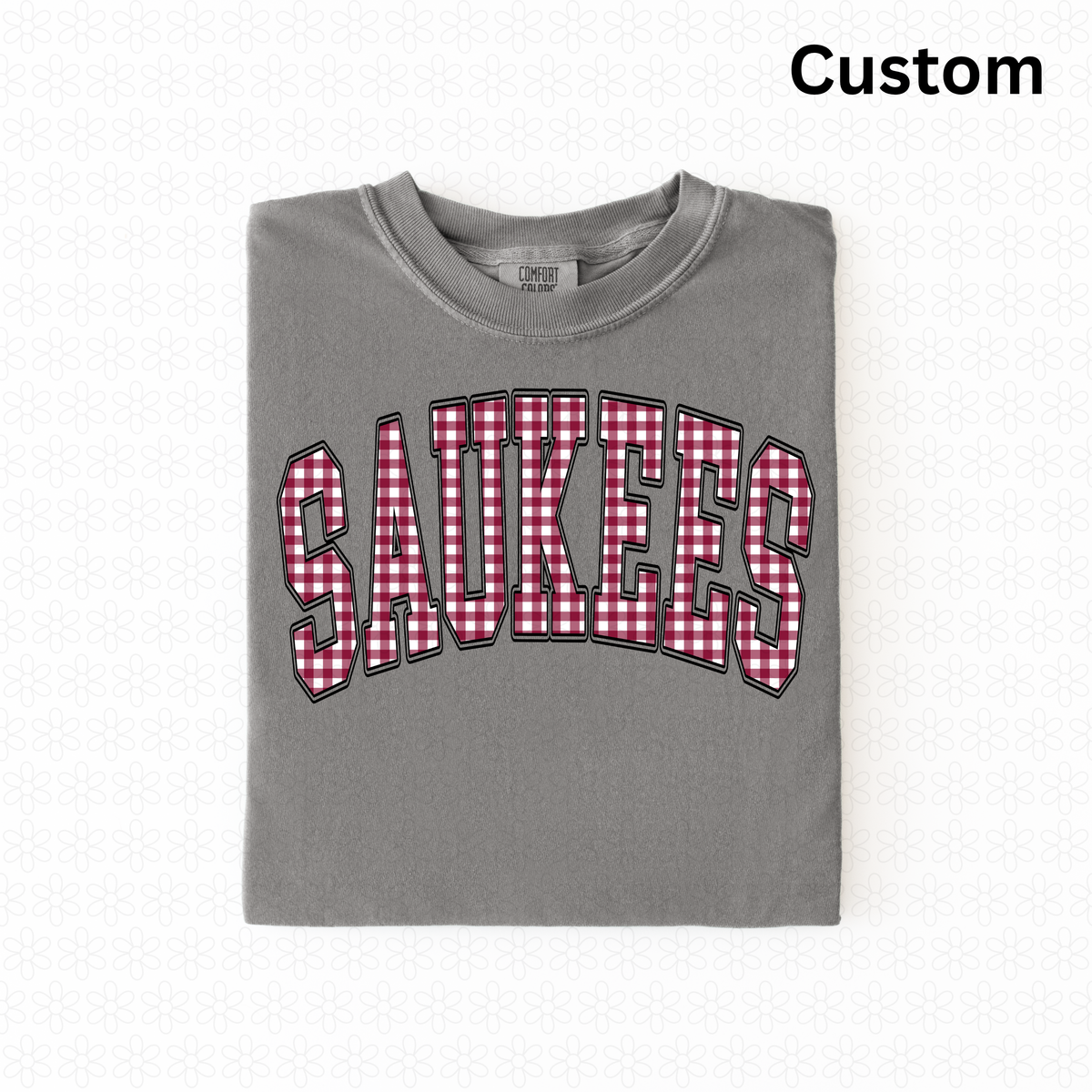 Custom plaid font (any word and color)