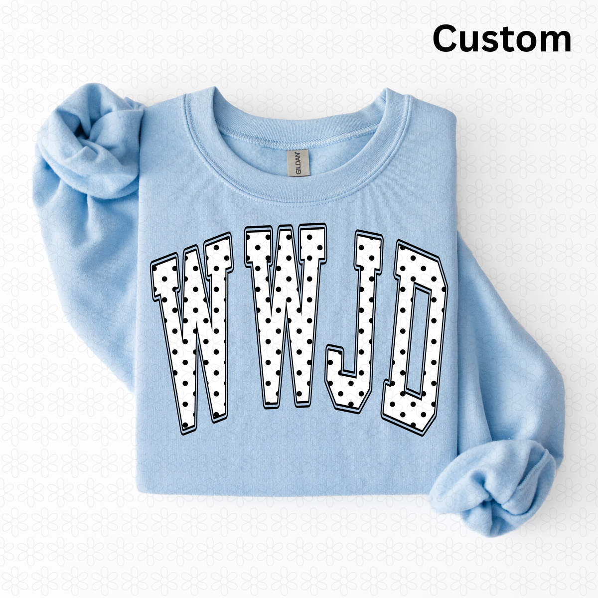 Custom white dot font (any word)