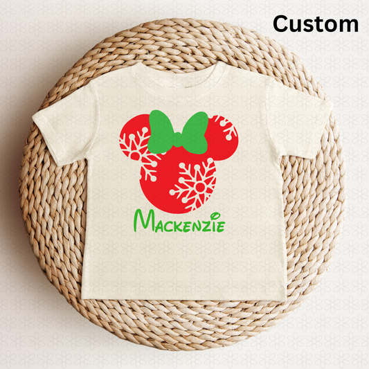 Custom Disney Minnie with snowflakes