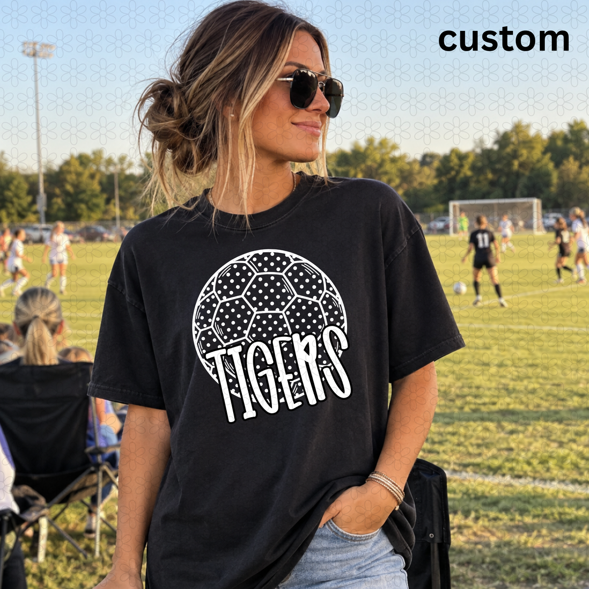 CUSTOM dot soccer (Choose font color, ball color and your mascot) (Copy)