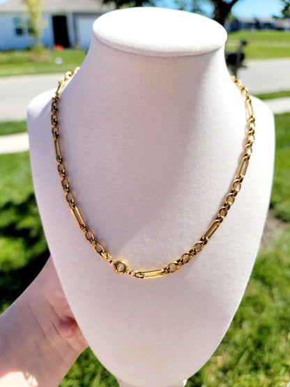 Celeste Waterproof Crystal Link Necklace