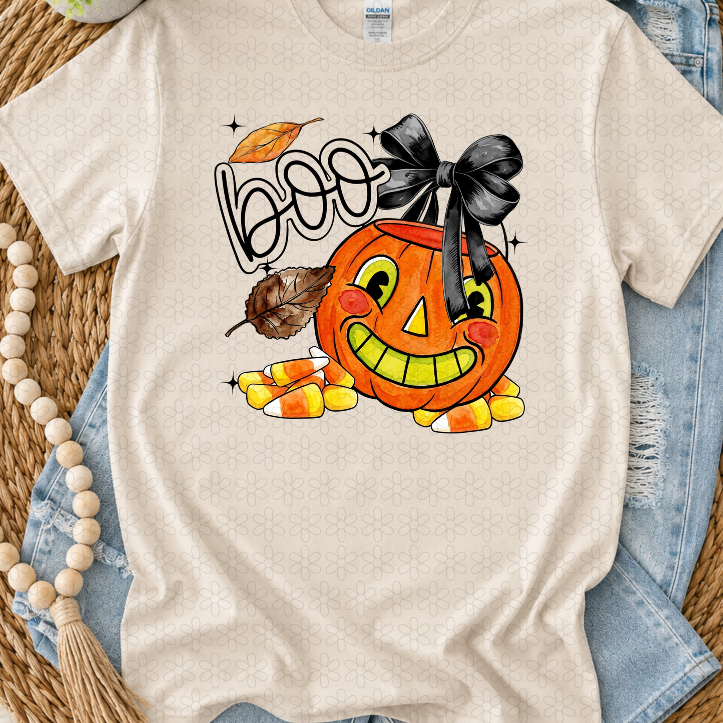 Boo pumpkin candy corn