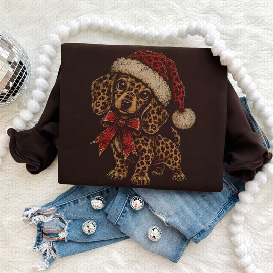 Dauchsund leopard Christmas