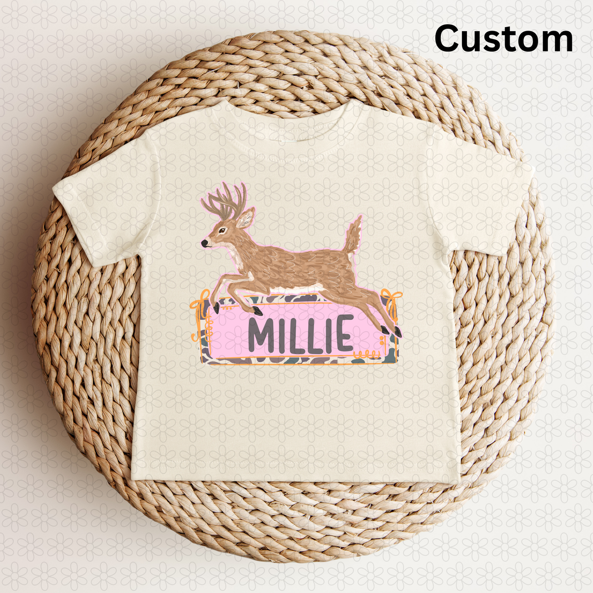 Custom nameplate deer girl